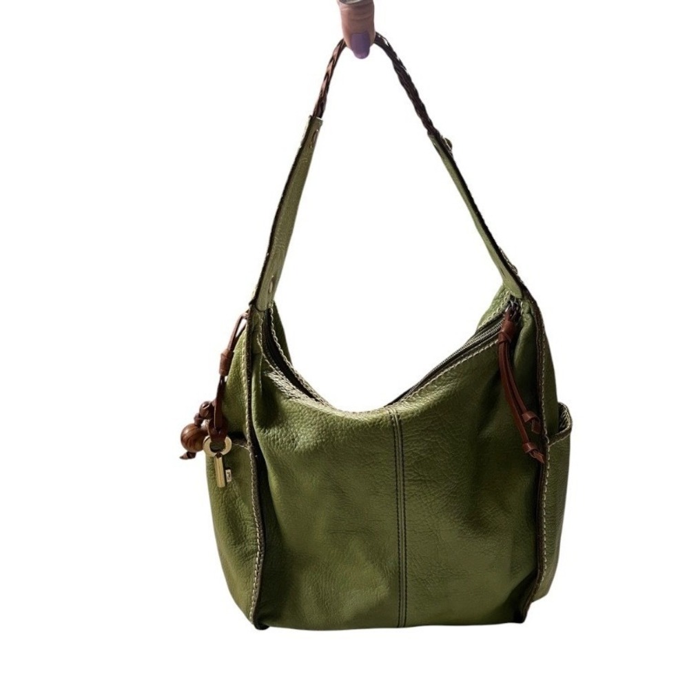 Vintage Green Fossil Hobo Bag Soft Leather